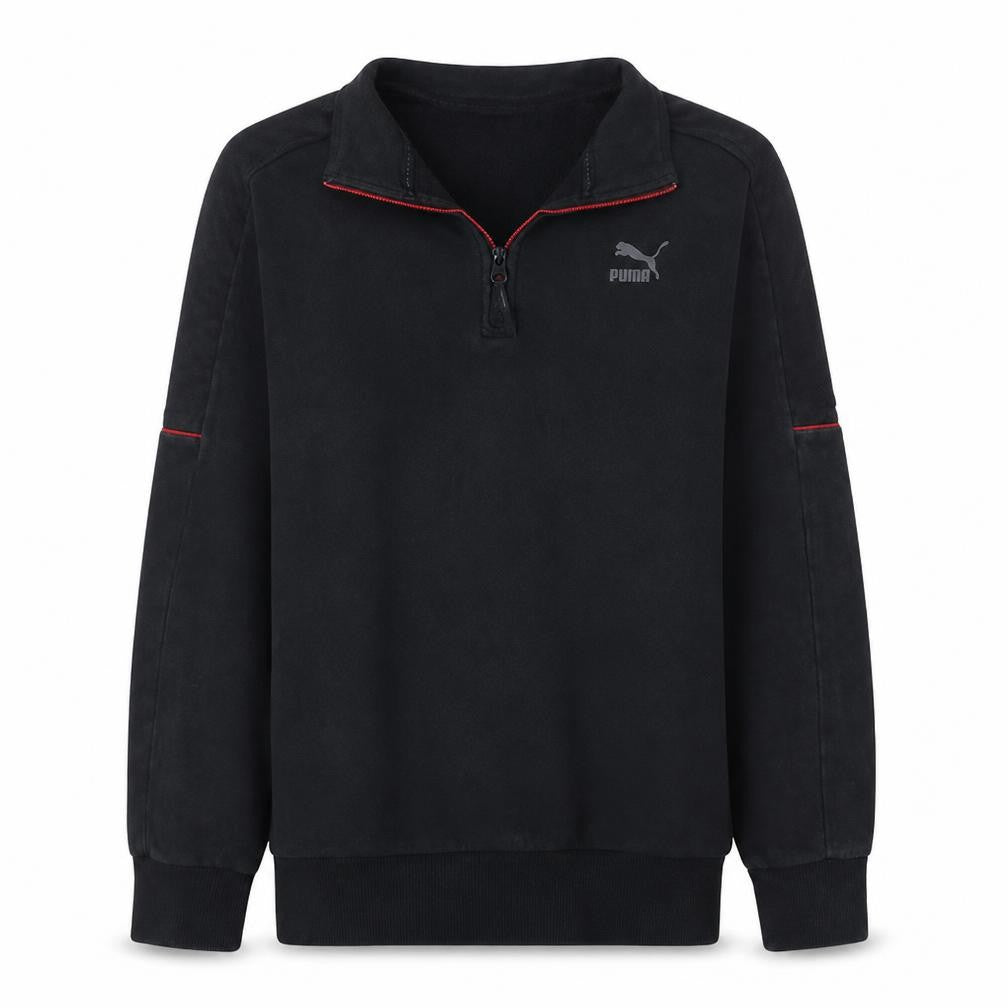 Puma Men's Black Small 1/4 Zip Pullover Sweatshirt
