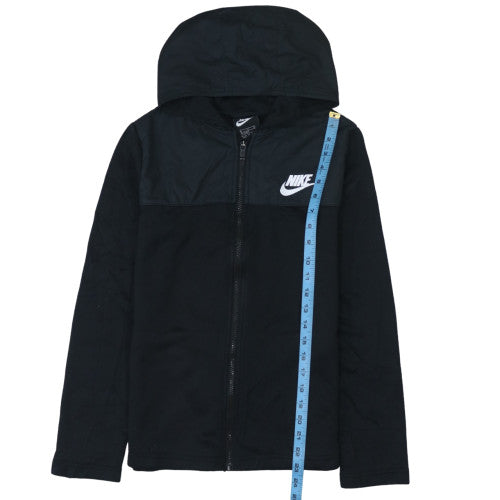 Nike Boys Black Full Zip Hoodie XL 158-170cm Hooded Sweatshirt