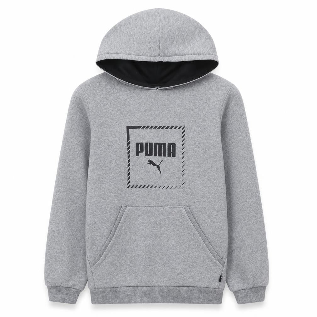 Puma Boys Grey Pullover Hoodie Size 15-16 Years Classic Logo Style