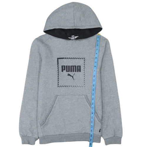Puma Boys Grey Pullover Hoodie Size 15-16 Years Classic Logo Style
