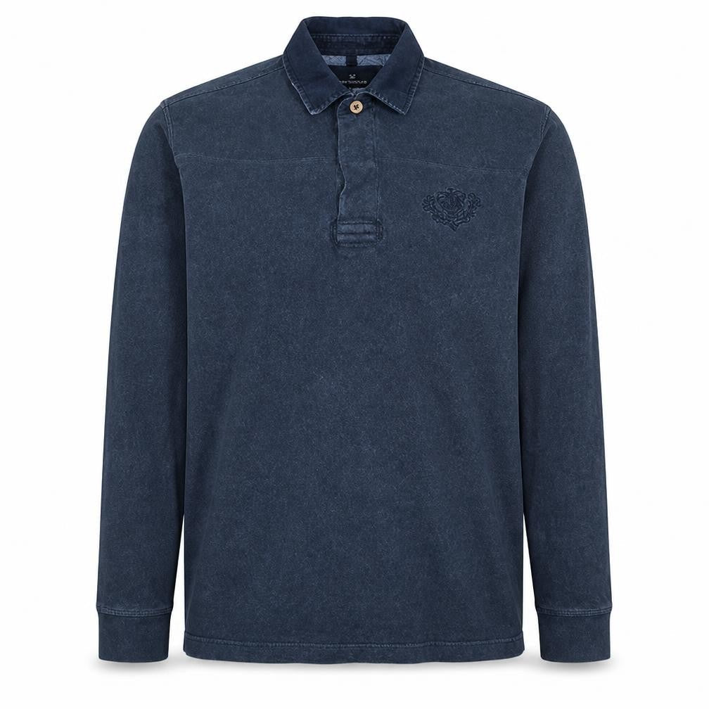 Marks & Spencer Blue Harbour Men's Blue Henley Sweatshirt M