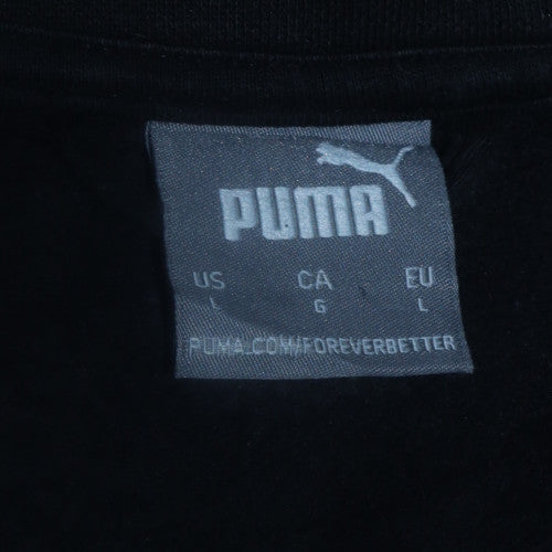 Puma Mens Black Full Zip Sports Sweatshirt L Fleece Jacket