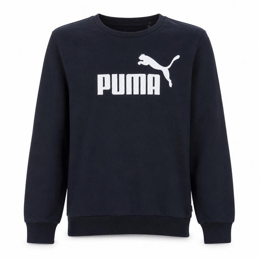 Puma Men's Black Small Pullover Crew Neck Logo Sweatshirt