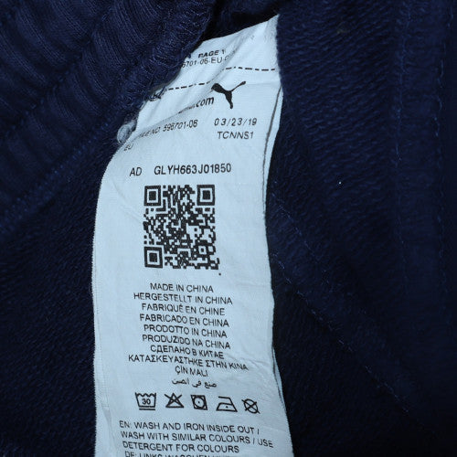 Puma Men's Blue Jogger Sweatpants M Regular Fit Cotton Blend