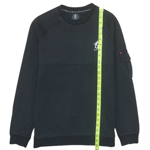 Gym King Men's Black Medium Crew Neck Slim Fit Sweatshirt