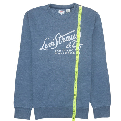 Levi's Men's Blue Crew Neck Graphic Sweatshirt Size M