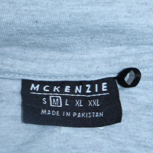 McKenzie Men’s Grey Pullover Hoodie M Regular Fit Fleece Hooded Sweatshirt
