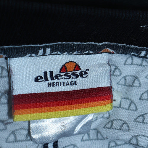 Ellesse Men’s Black Crew Neck Logo Sweatshirt Size S Regular Fit