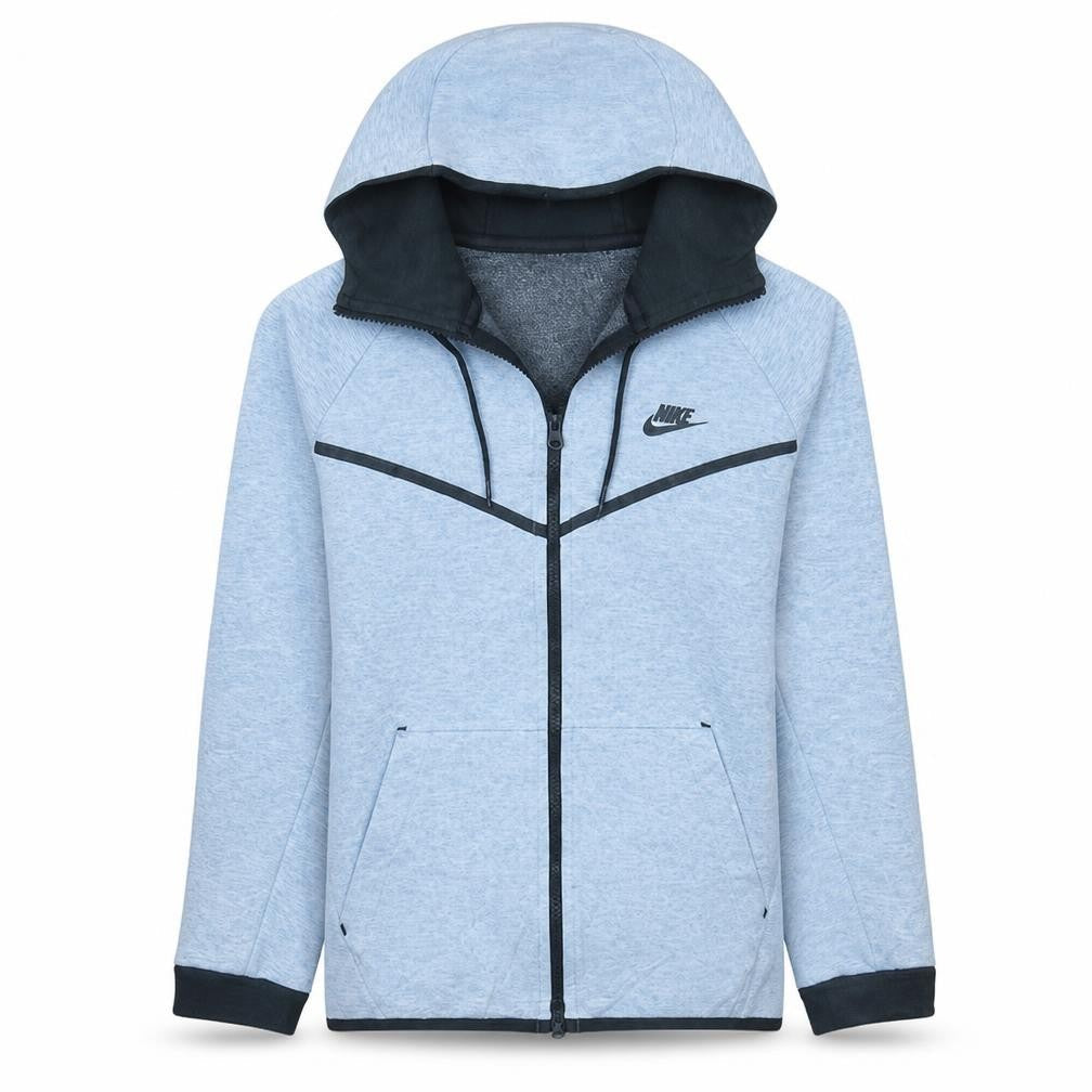 Nike Men's Grey Full Zip Hoodie M Regular Fit Sportswear