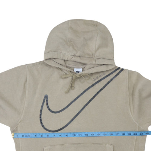 Nike Men's Beige Pullover Hoodie Small Logo Sportswear