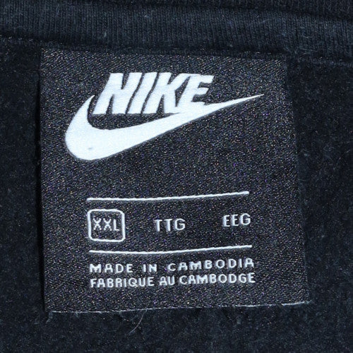 Nike Men's Black Grey Full Zip Sweatshirt 2XL Sports Fleece