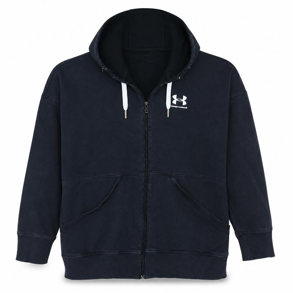 Under Armour Men's Black Full Zip Hoodie Size L Relaxed Fit