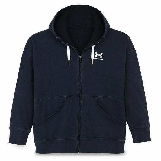Under Armour Men's Black Full Zip Hoodie Size L Relaxed Fit