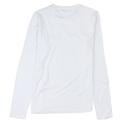 Tommy Hilfiger Mens White Crew Neck Long Sleeve Pullover Sweatshirt M