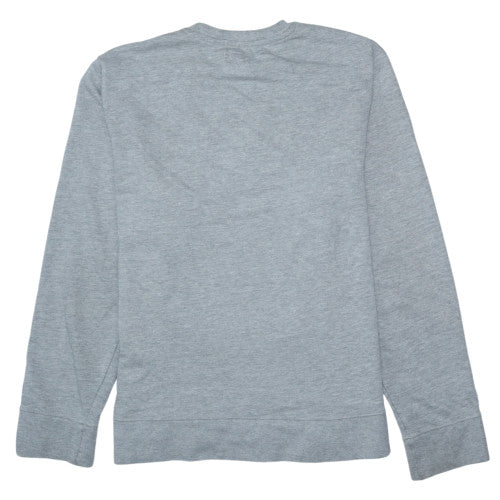 Champion Men's Grey Crew Neck Pullover Sweatshirt L Logo Cotton Blend