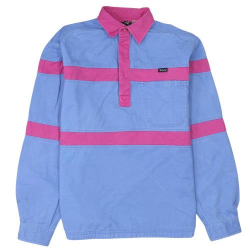 Toggi Mens Blue Pink Collared Pullover Sweatshirt XS Cotton Casual