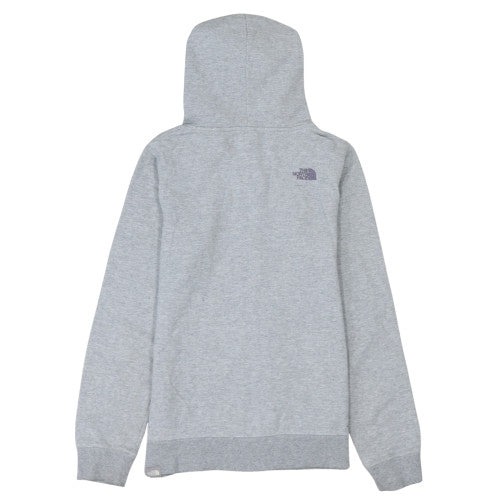 The North Face Womens Grey Small Full Zip Hoodie Cotton Blend