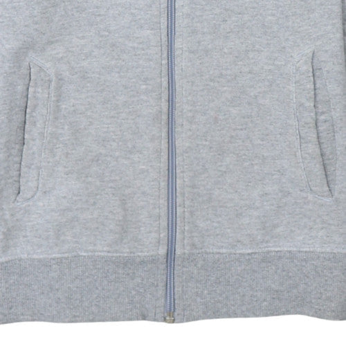 The North Face Womens Grey Small Full Zip Hoodie Cotton Blend