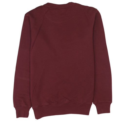 Calvin Klein Jeans Men's Red Logo Crew Neck Cotton Sweatshirt M