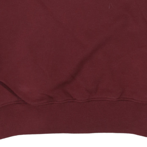 Calvin Klein Jeans Men's Red Logo Crew Neck Cotton Sweatshirt M