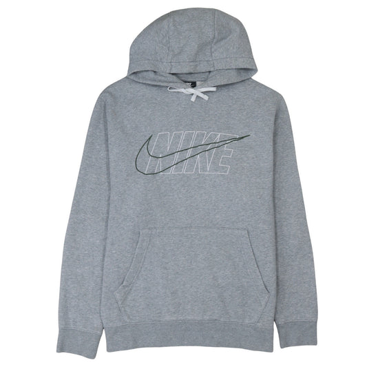 Nike Men's Grey Pullover Hoodie L Sports Graphic Fleece