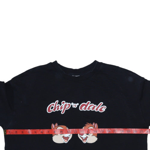 Disney at George Women Black Chip 'n Dale Sweatshirt Size M 12-14