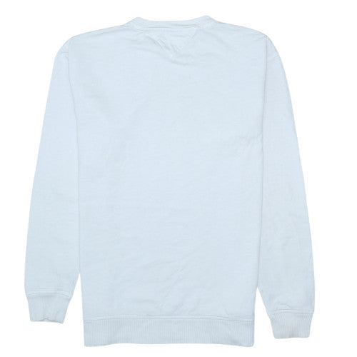 Tommy Jeans Men's White Relaxed Fit Logo Sweatshirt M