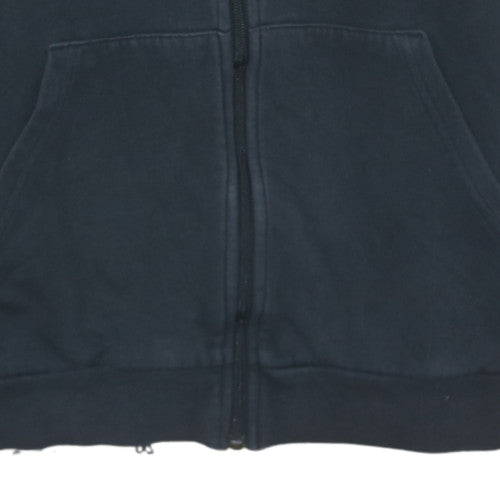 Adidas Boys Black Full Zip Hoodie 15-16 Years 176cm Hooded Sportswear