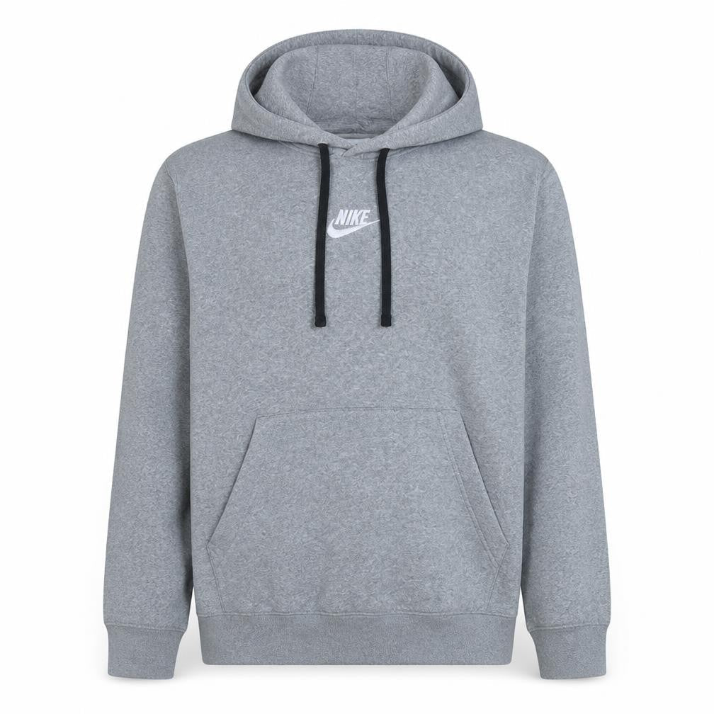 Nike Men's Grey Pullover Hoodie M Regular Fit Fleece Sweatshirt