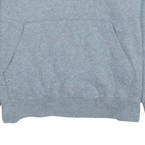 Nike Men's Grey Pullover Hoodie M Regular Fit Fleece Sweatshirt