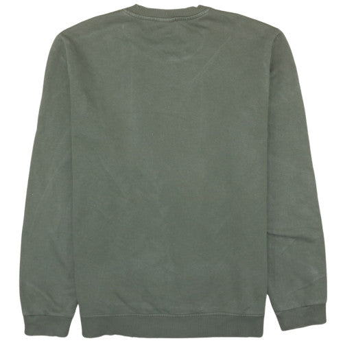 Reebok Mens Green L Pullover Crew Neck Fleece Sweatshirt
