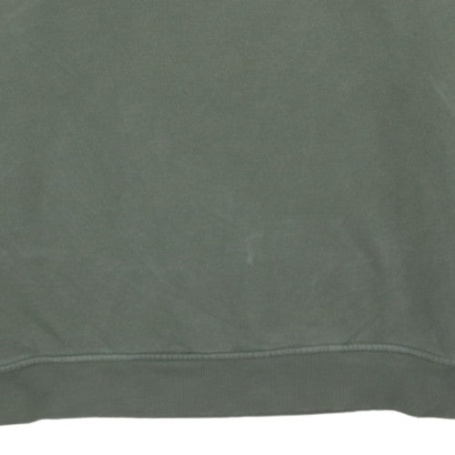 Reebok Mens Green L Pullover Crew Neck Fleece Sweatshirt