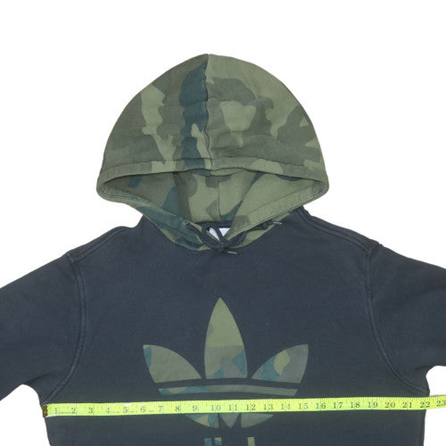 Adidas Mens Black Camouflage Hooded Pullover Sweatshirt M