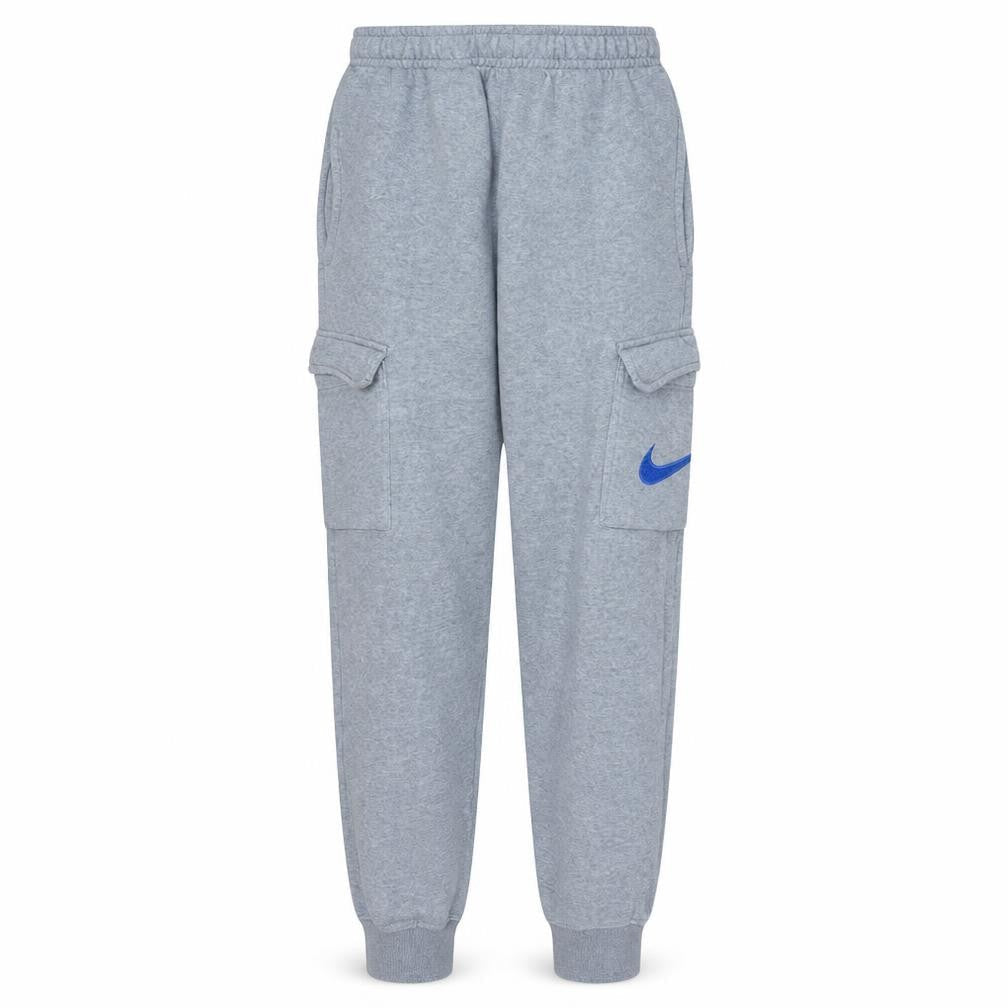 Nike Men's Grey Fleece Cargo Jogger Trousers Size S
