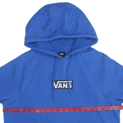 Vans Men’s Blue Pullover Hoodie Medium Fleece Skate Logo Sweatshirt