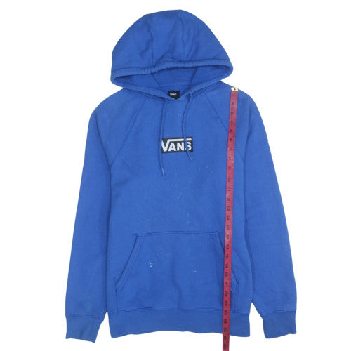 Vans Men’s Blue Pullover Hoodie Medium Fleece Skate Logo Sweatshirt