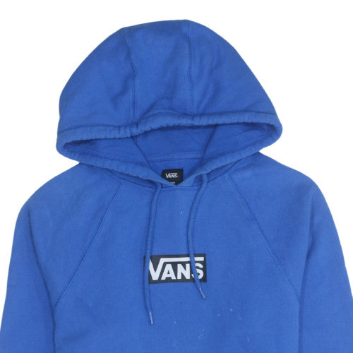 Vans Men’s Blue Pullover Hoodie Medium Fleece Skate Logo Sweatshirt