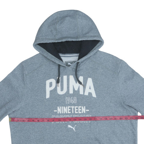 Puma Men's Grey Pullover Hoodie 2XL Fleece Sports Sweatshirt