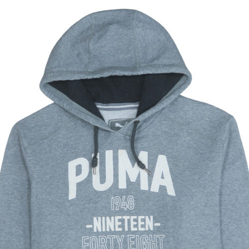 Puma Men's Grey Pullover Hoodie 2XL Fleece Sports Sweatshirt