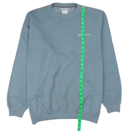 Reebok Men's Blue Pullover Sweatshirt Size L Crew Neck Fleece