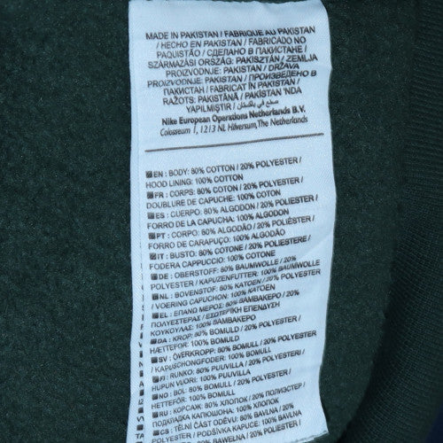 Nike Men's Green XL Pullover Hoodie with Logo Print