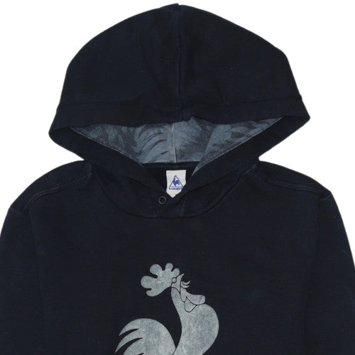 Le Coq Sportif Men's Black Pullover Hoodie S Regular Fit Graphic