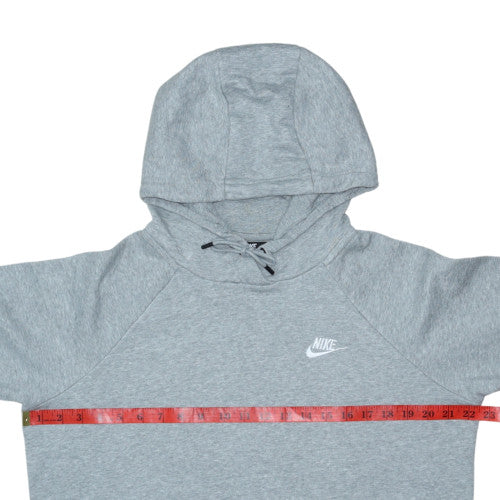 Nike Men's Grey Pullover Hoodie M Fleece Logo Lightweight