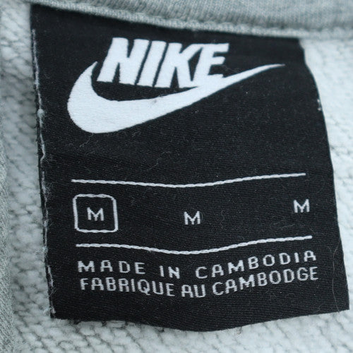 Nike Men's Grey Pullover Hoodie M Fleece Logo Lightweight
