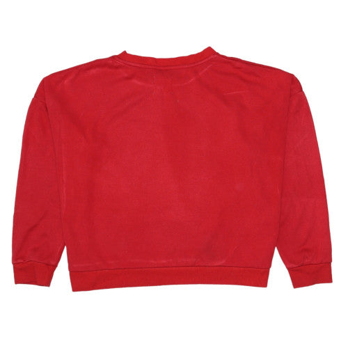 Disney Love to Lounge Red Team Disney Sweatshirt Women S 10/12 Pullover Crew Neck
