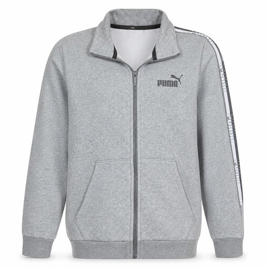 Puma Men's Grey Full Zip Fleece Sweatshirt Jacket Size S