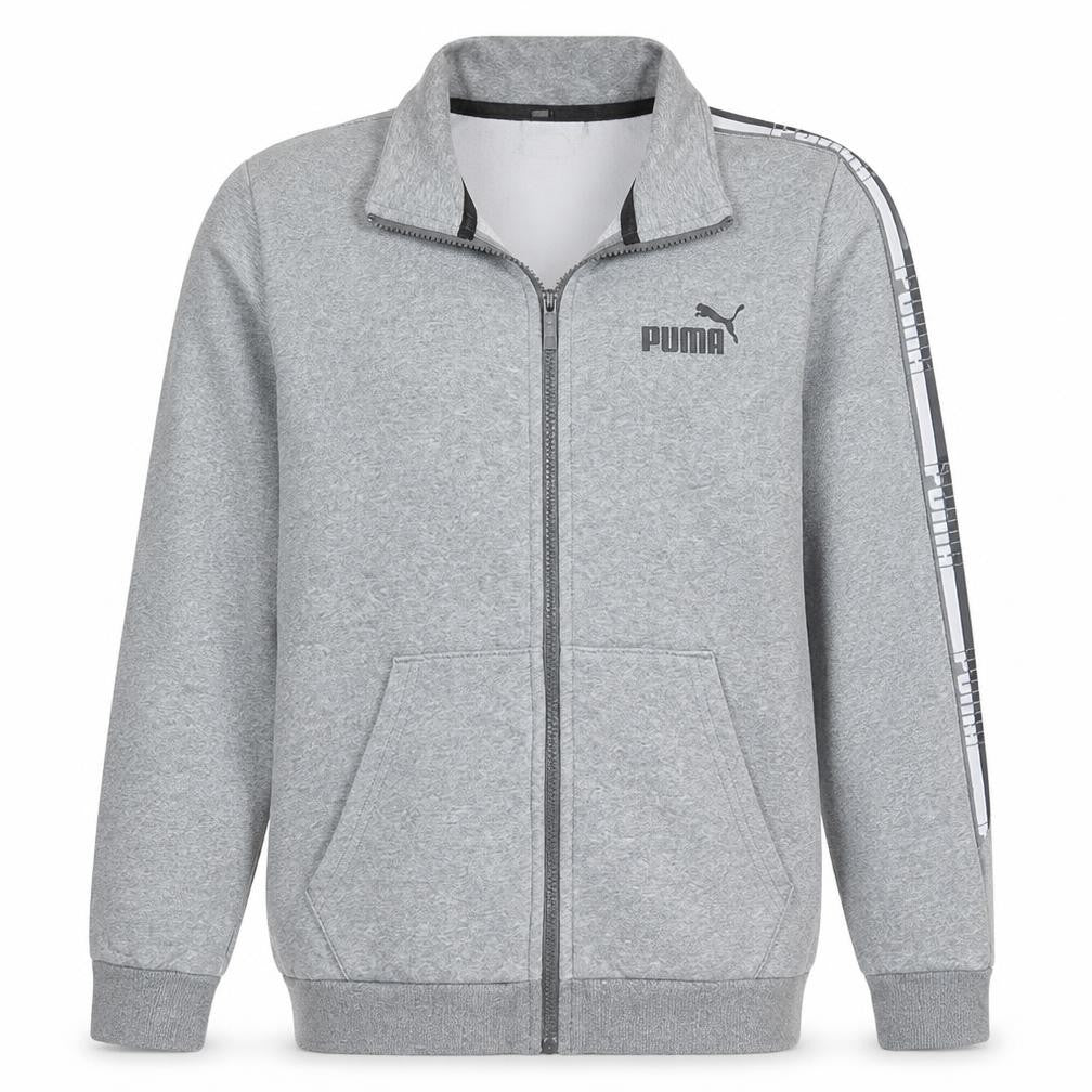Puma Men's Grey Full Zip Fleece Sweatshirt Jacket Size S