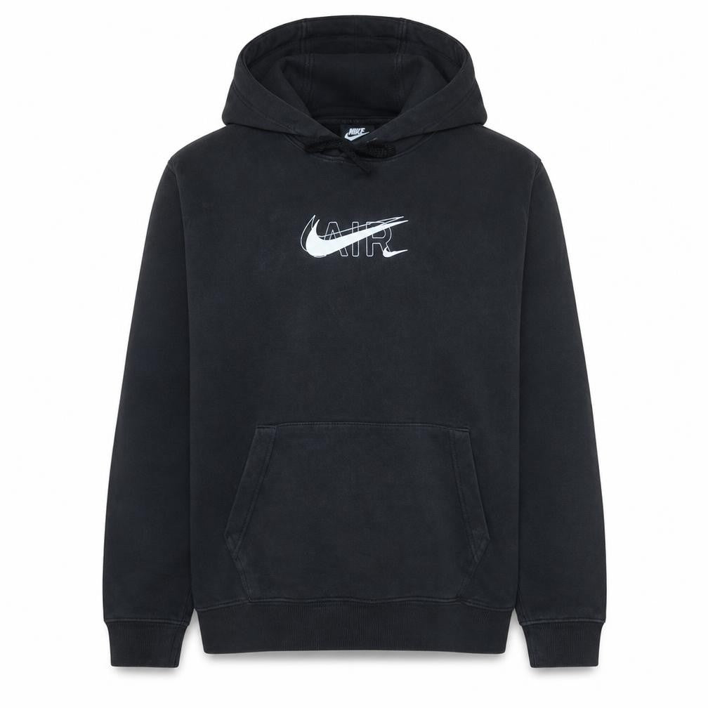 Nike Men's Black Medium Pullover Hoodie Graphic Logo Fleece