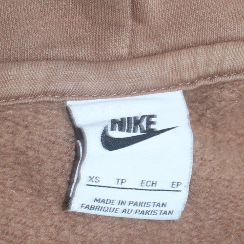 Nike Men's Brown XS Pullover Fleece Hoodie with Logo