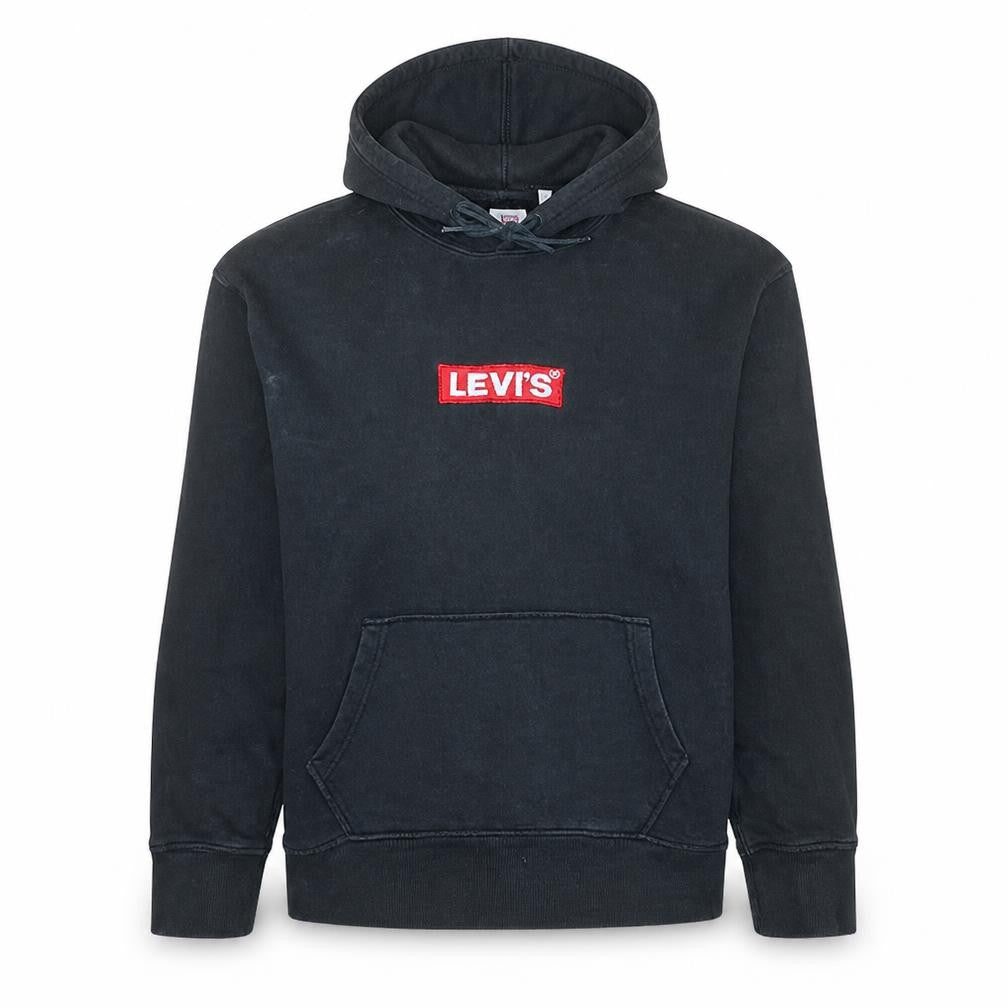 Levi’s Men’s Black Relaxed Pullover Hoodie M Fleece Logo
